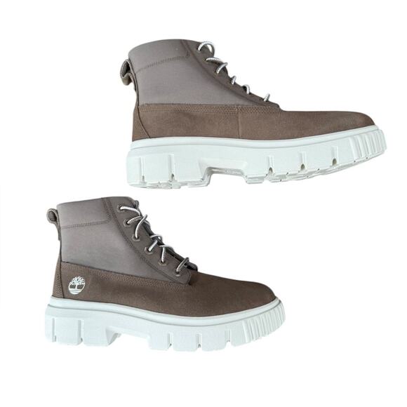 Timberland Women’s Greyfield Tan Suede Canvas Boots – Sz 10 - Picture 5 of 8